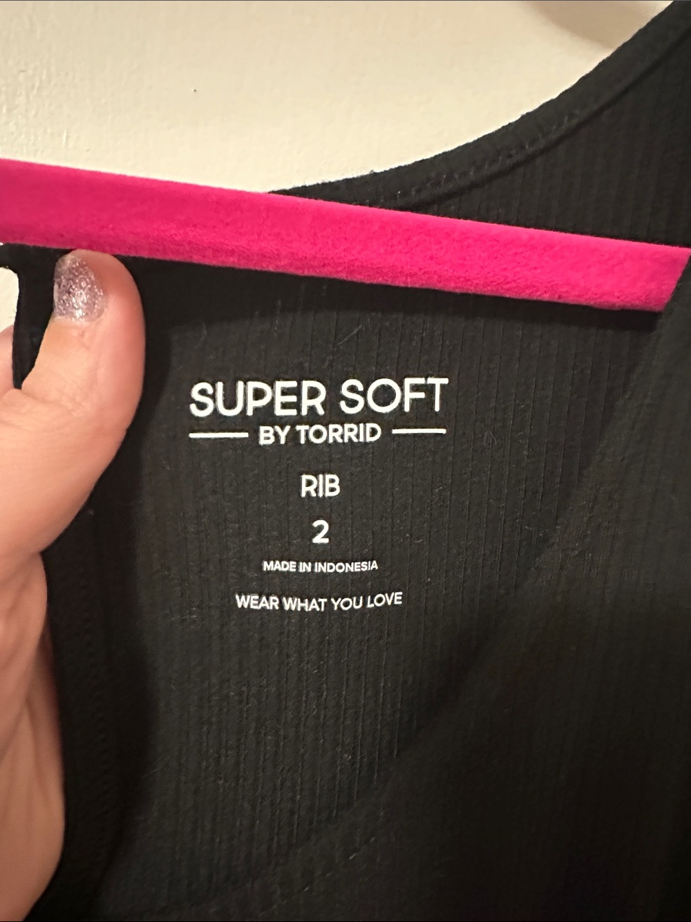 Torrid Black Rib Knit Wide Leg Jumpsuit - Picture 2 of 9